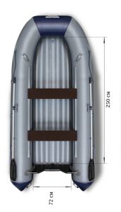 Лодка ПВХ Флагман 350 НДНД надувная под мотор